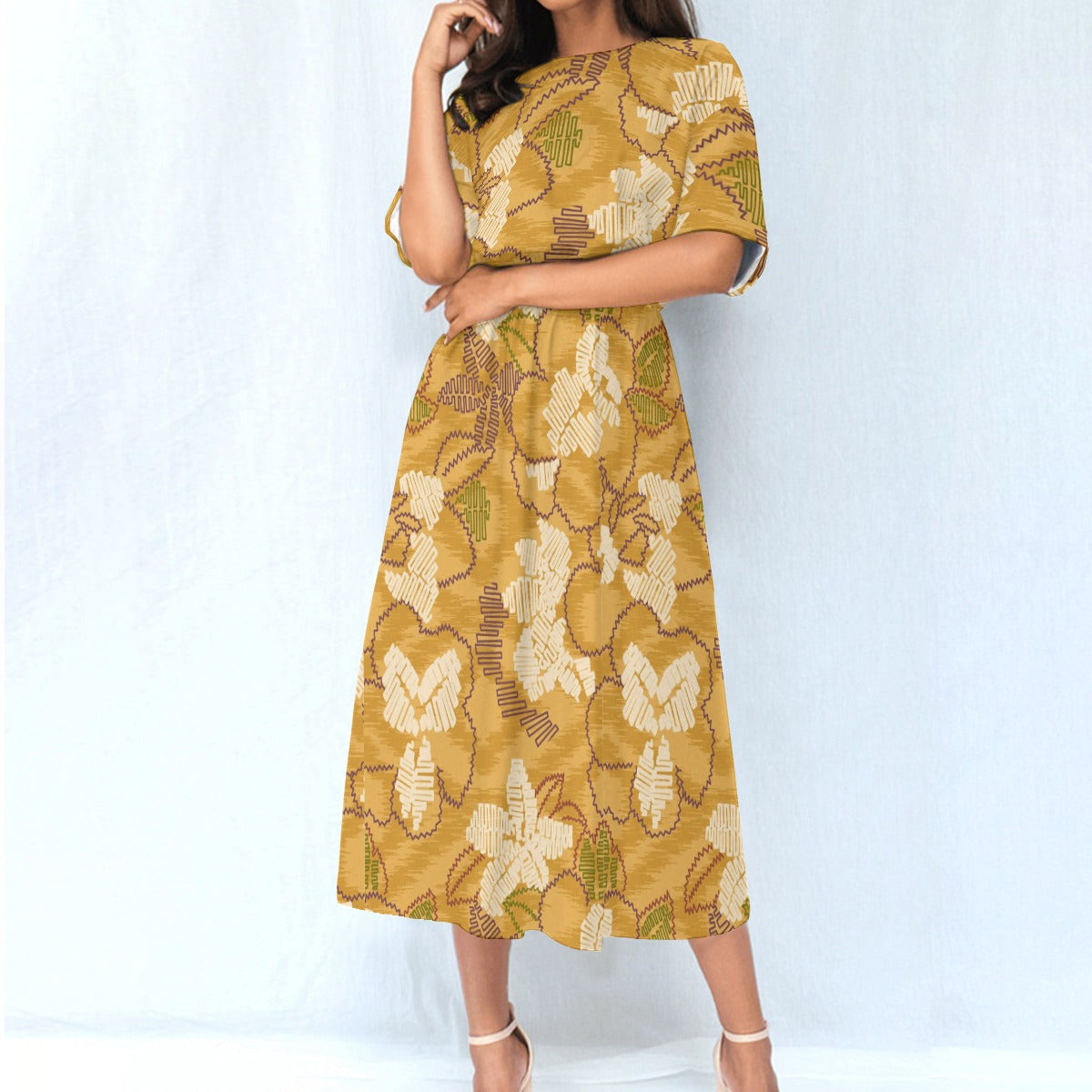 All-Over Print Women's Elastic Waist Dress
