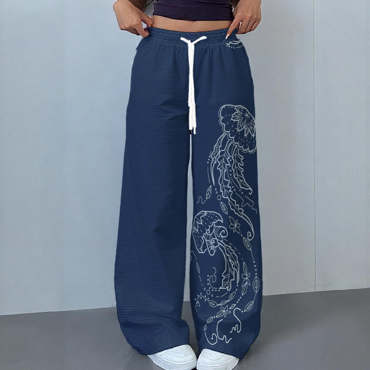 All-Over Print Women's Casual Pants|230GSM