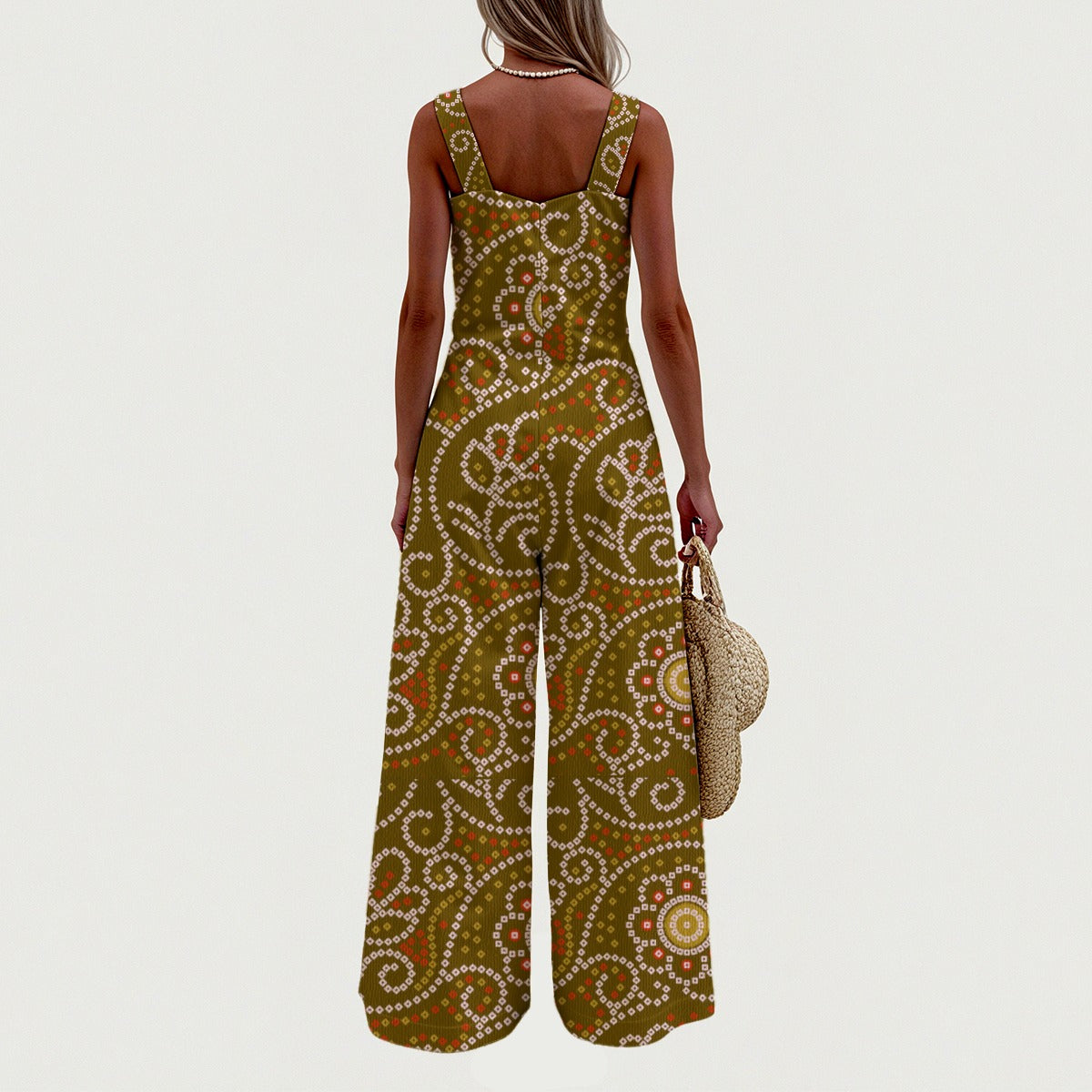 All-Over Print Women's Wide-Leg Jumpsuit