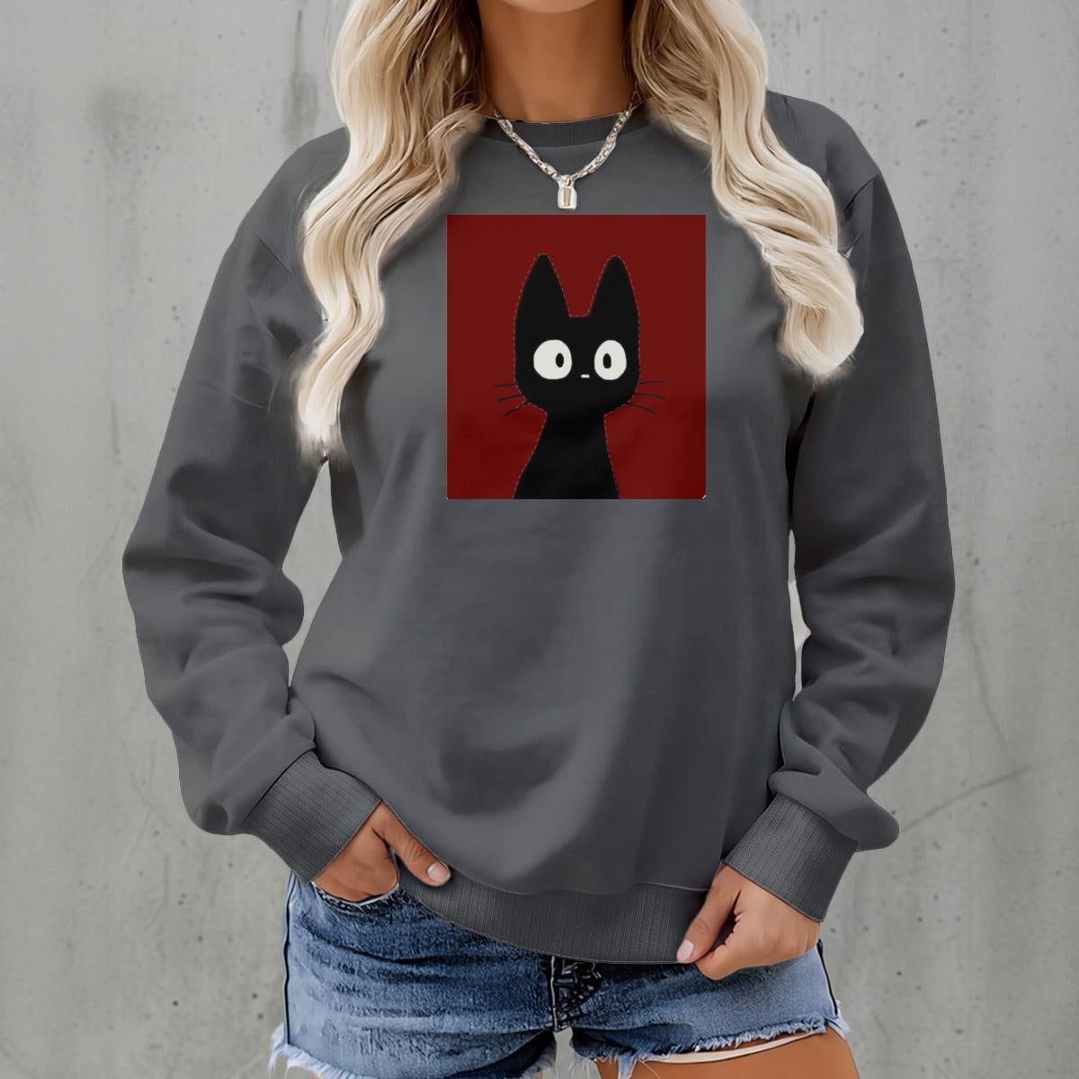 Women's Fleece Crew Neck Sweatshirt|DTF