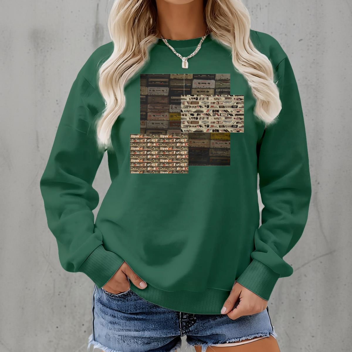 Women's Fleece Crew Neck Sweatshirt|DTF