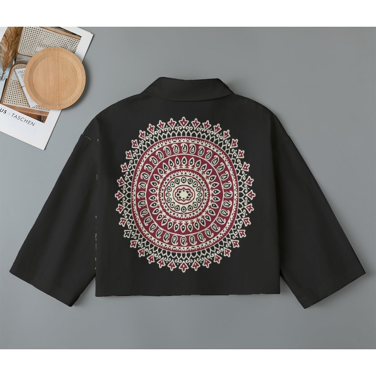 All-Over Print Women's Cropped Jacket | 245GSM Cotton