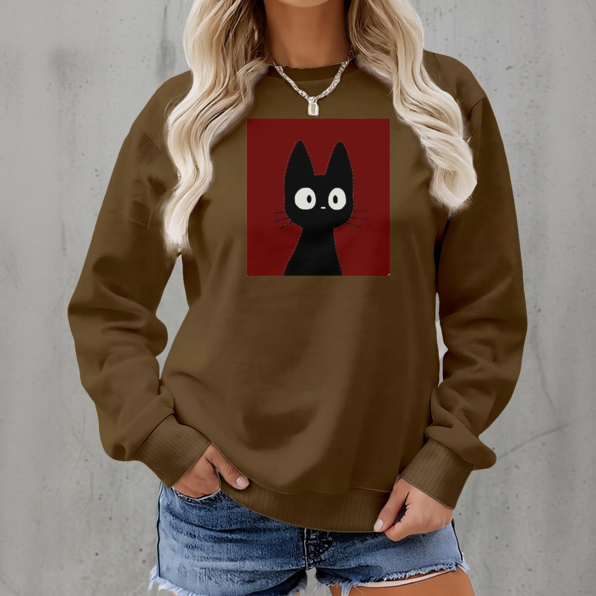 Women's Fleece Crew Neck Sweatshirt|DTF