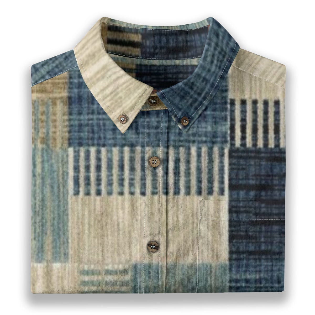 All-Over Print Men's Breathable Cotton Shirt|125GSM