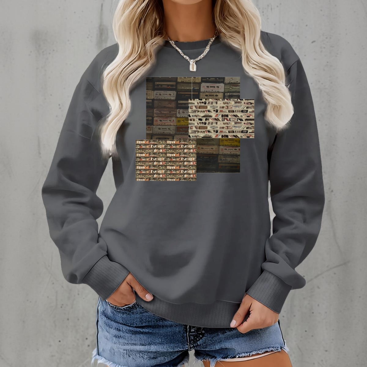 Women's Fleece Crew Neck Sweatshirt|DTF