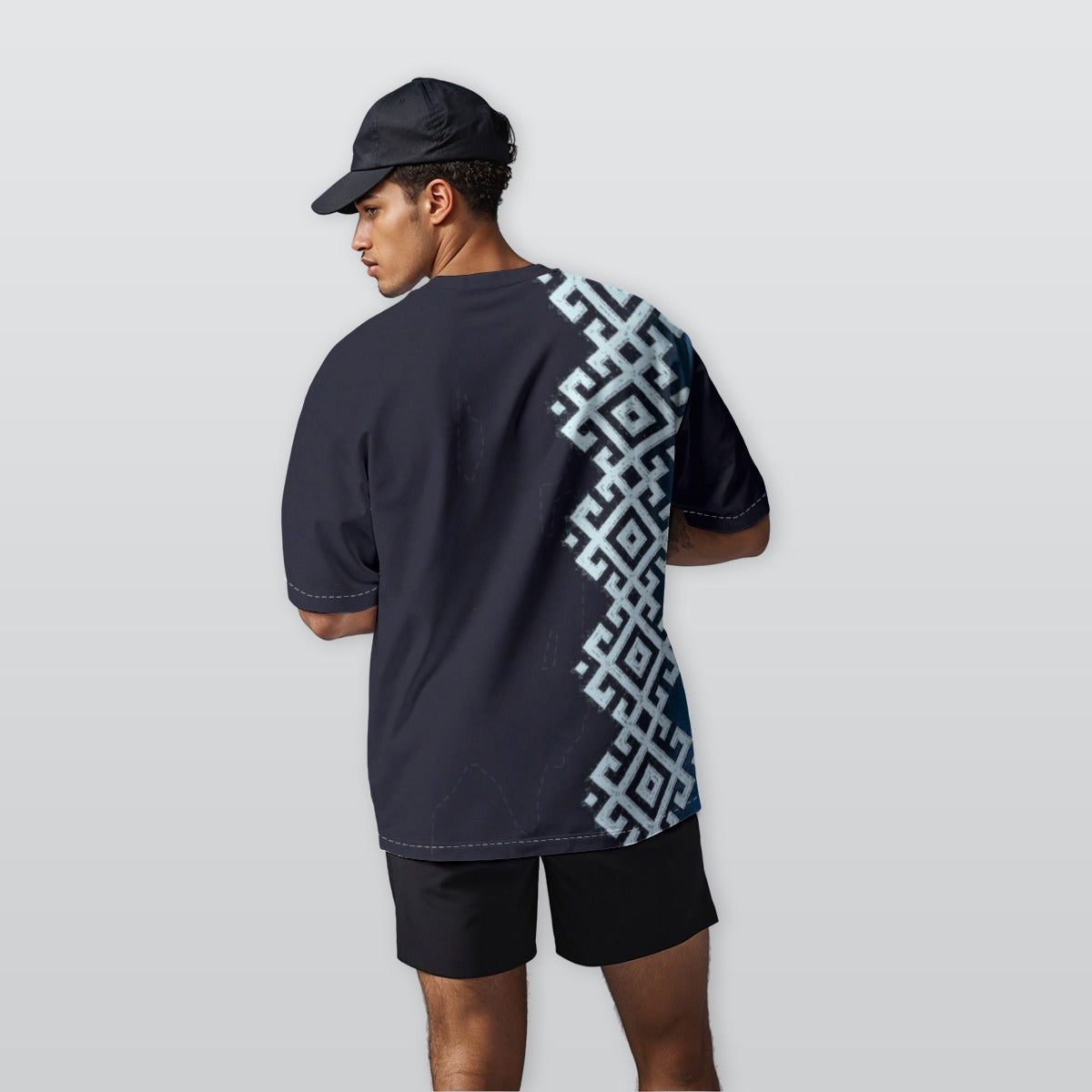 All-Over Print Men’s Heavyweight Cotton Crewneck T-Shirt|230GSM Cotton