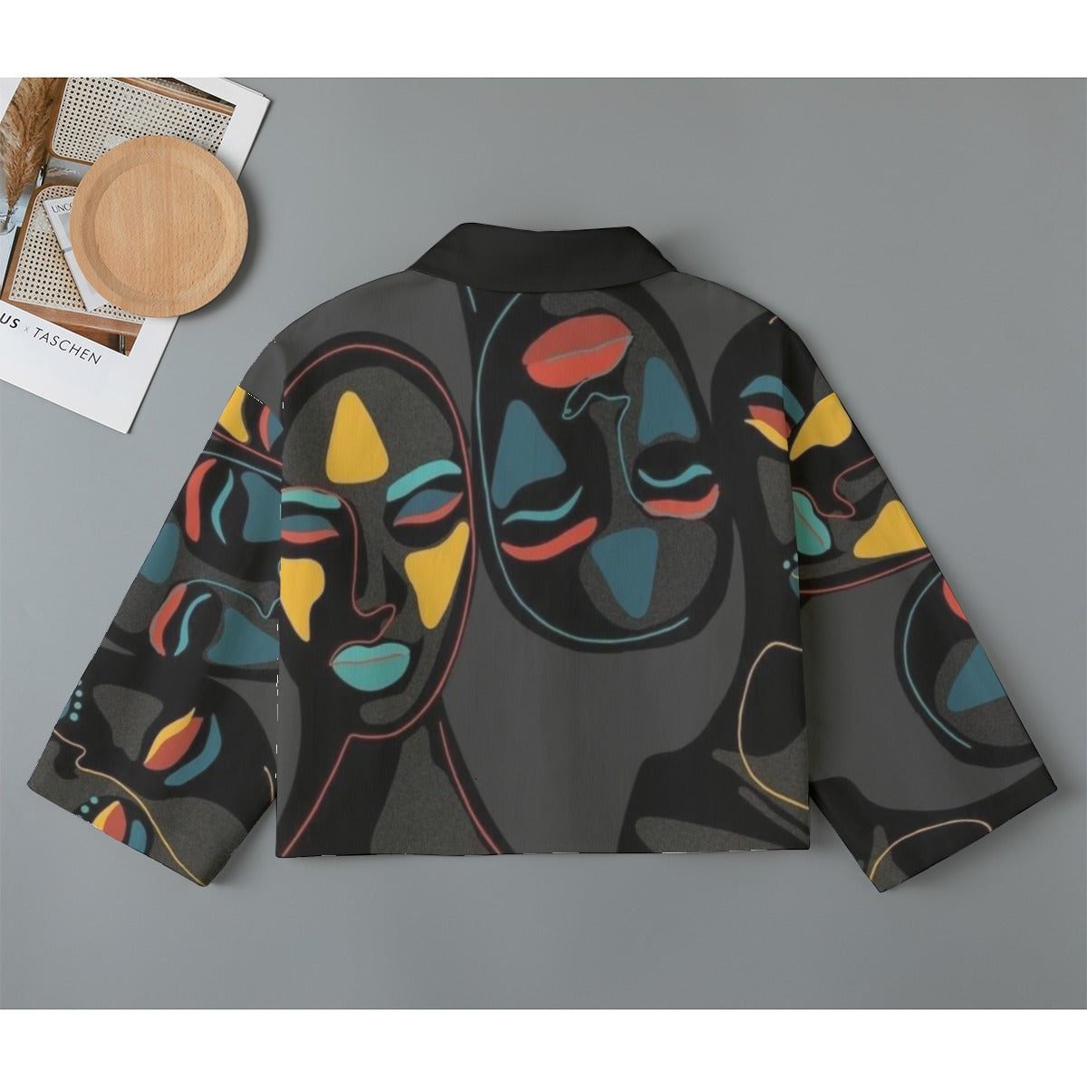All-Over Print Women's Cropped Jacket | 245GSM Cotton