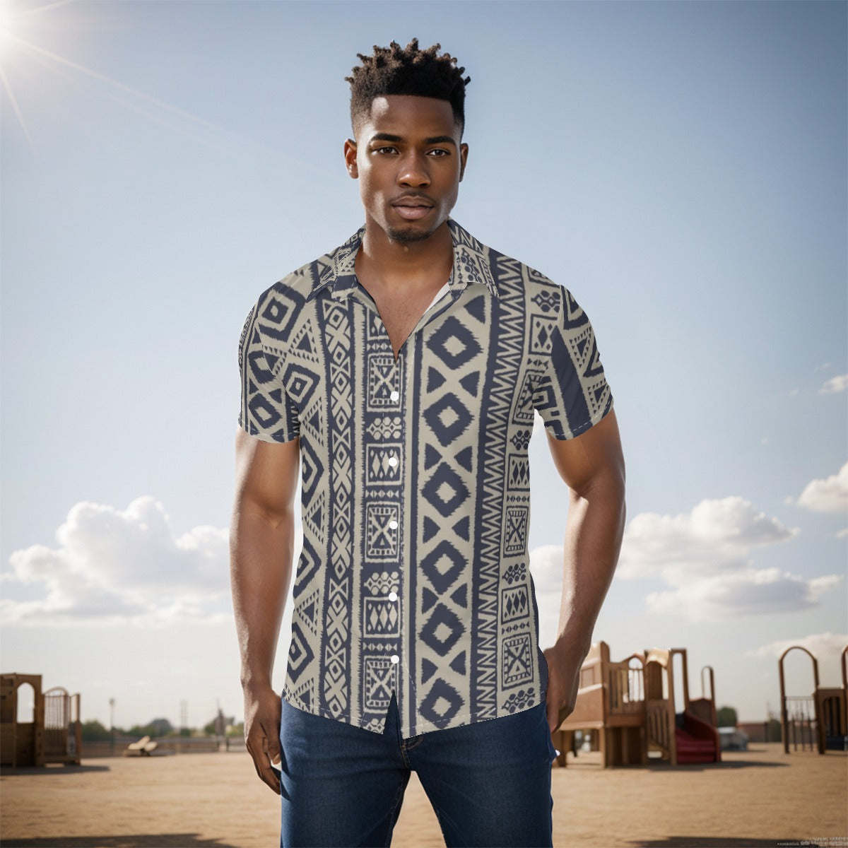 All-Over Print Men's Shirt