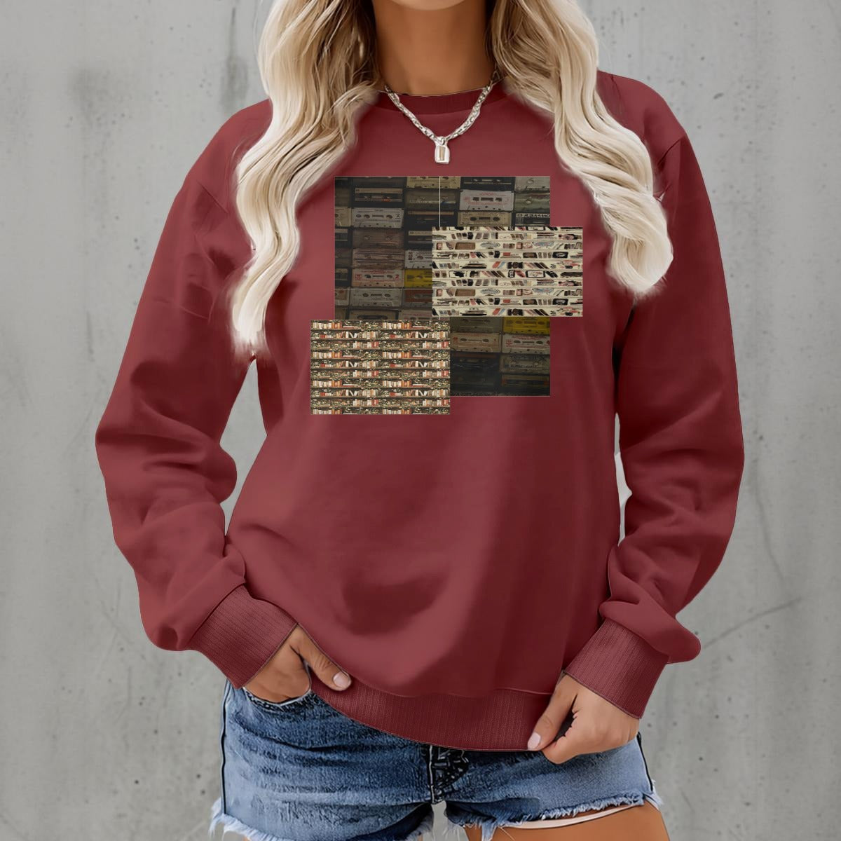 Women's Fleece Crew Neck Sweatshirt|DTF