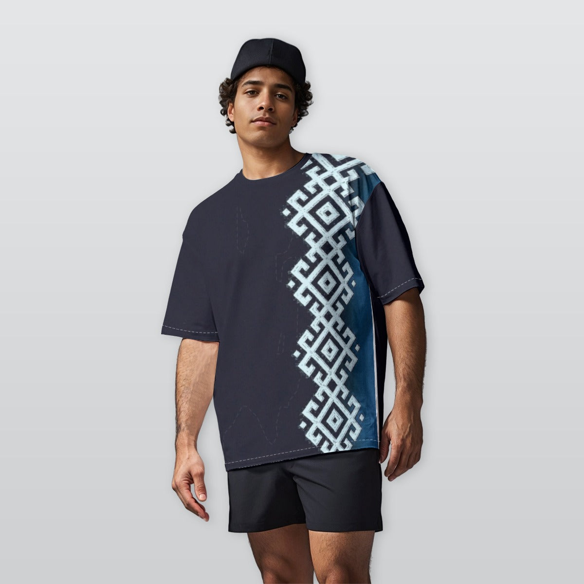 All-Over Print Men’s Heavyweight Cotton Crewneck T-Shirt|230GSM Cotton