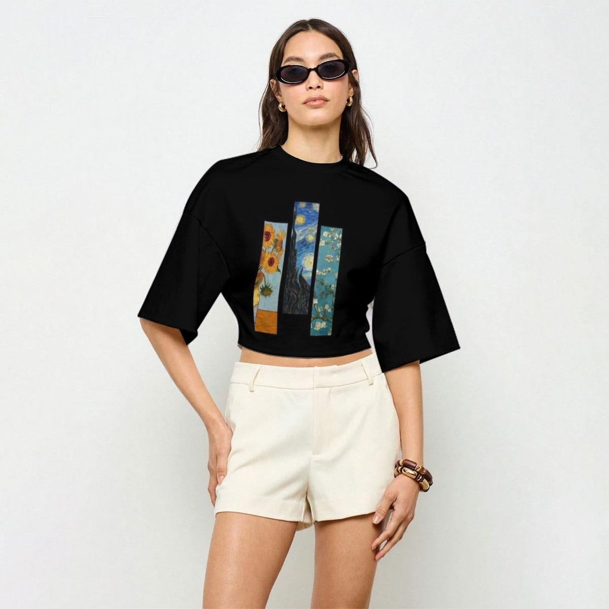 All-Over PrintWomen’s Casual Crop Top