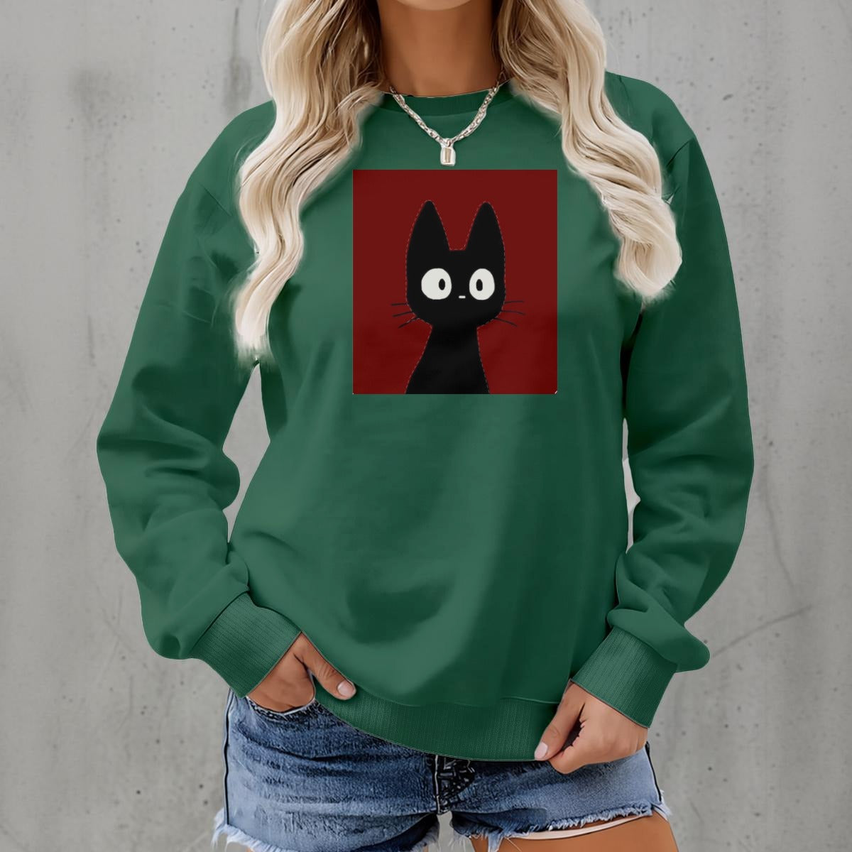 Women's Fleece Crew Neck Sweatshirt|DTF