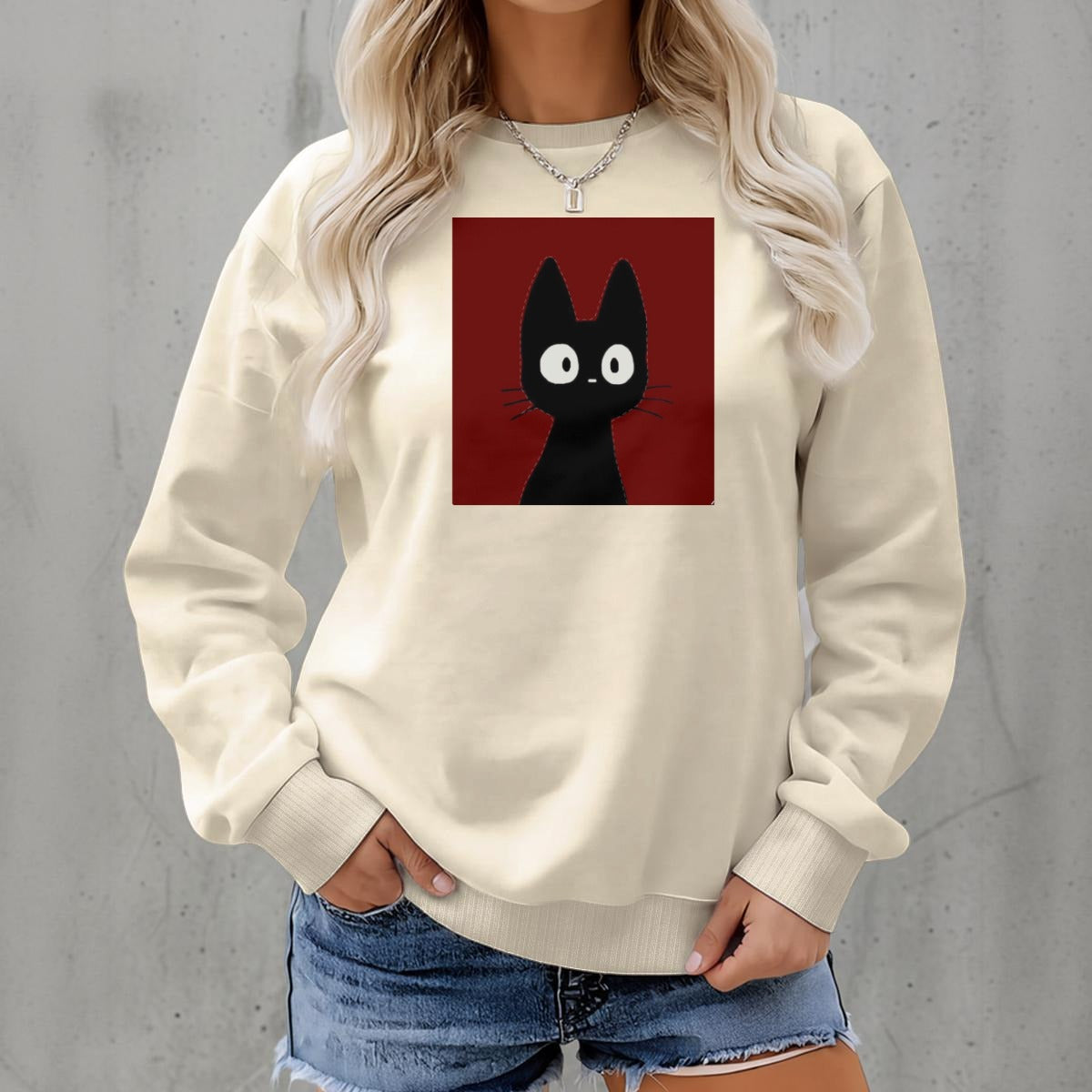 Women's Fleece Crew Neck Sweatshirt|DTF