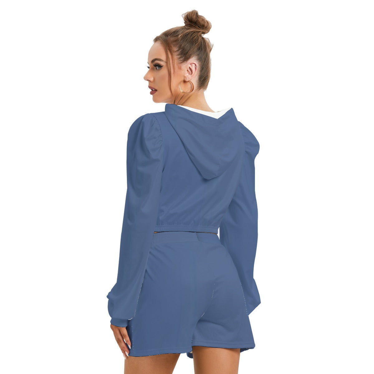 All-Over Print Women's Mirco Fleece Hoodie And Shorts Set