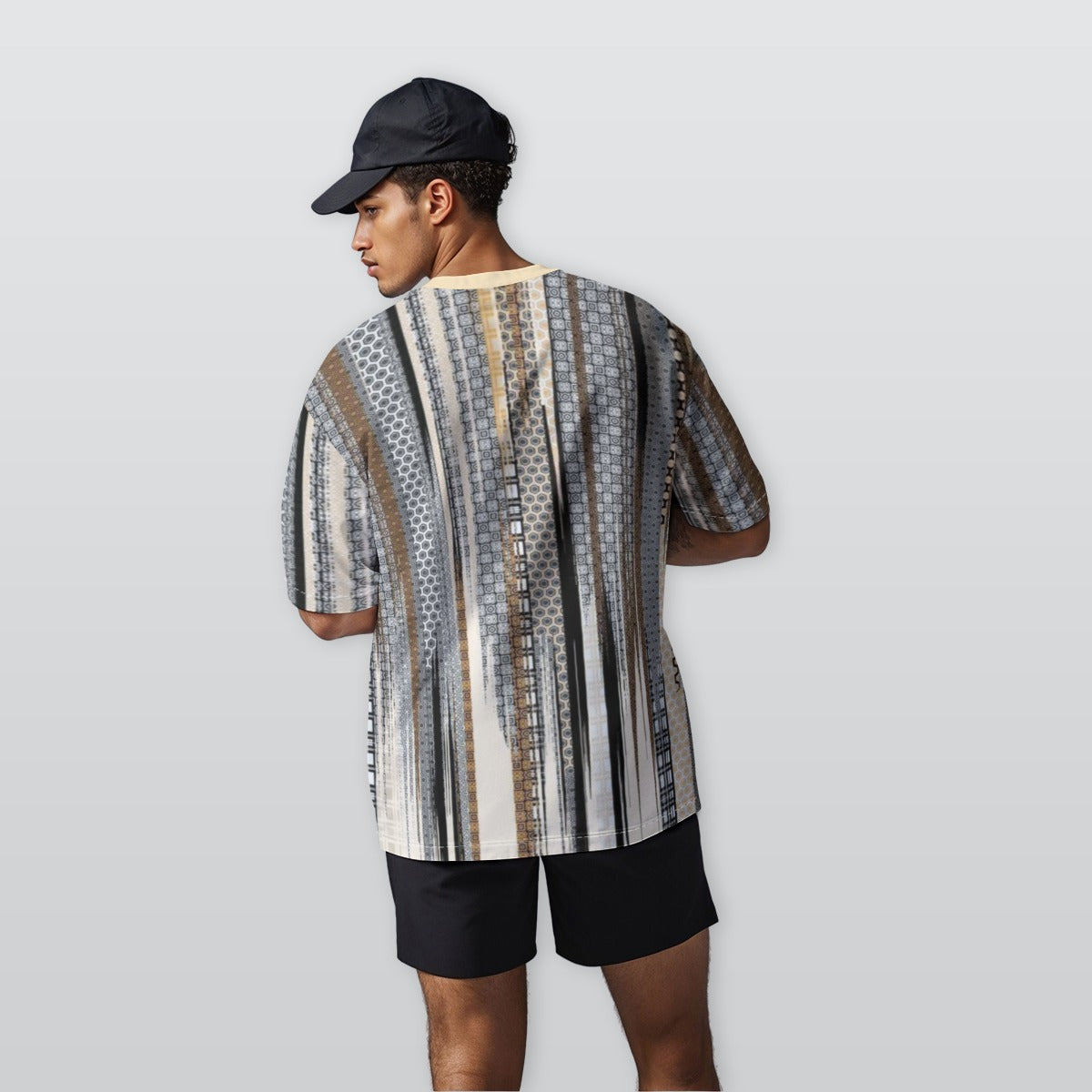 All-Over Print Men’s Heavyweight Cotton Crewneck T-Shirt|230GSM Cotton