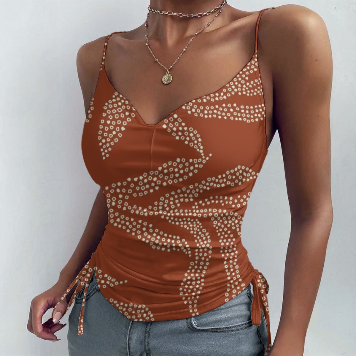All-over Print Drawstring Camisole