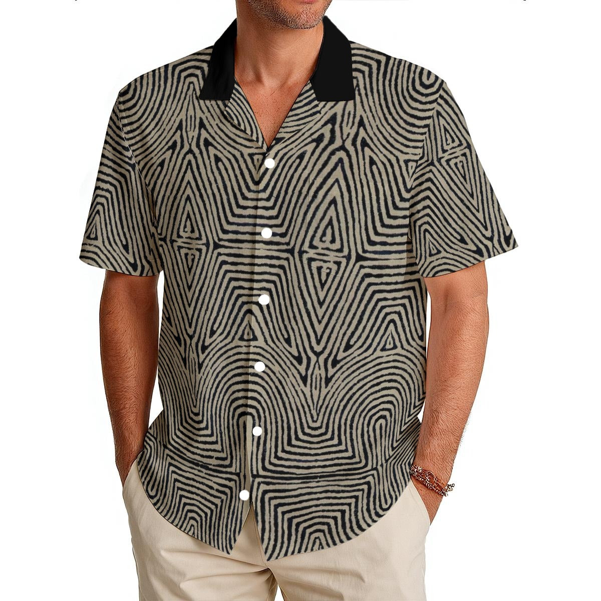 All-Over Print Men's Hawaiian Shirt|150GSM