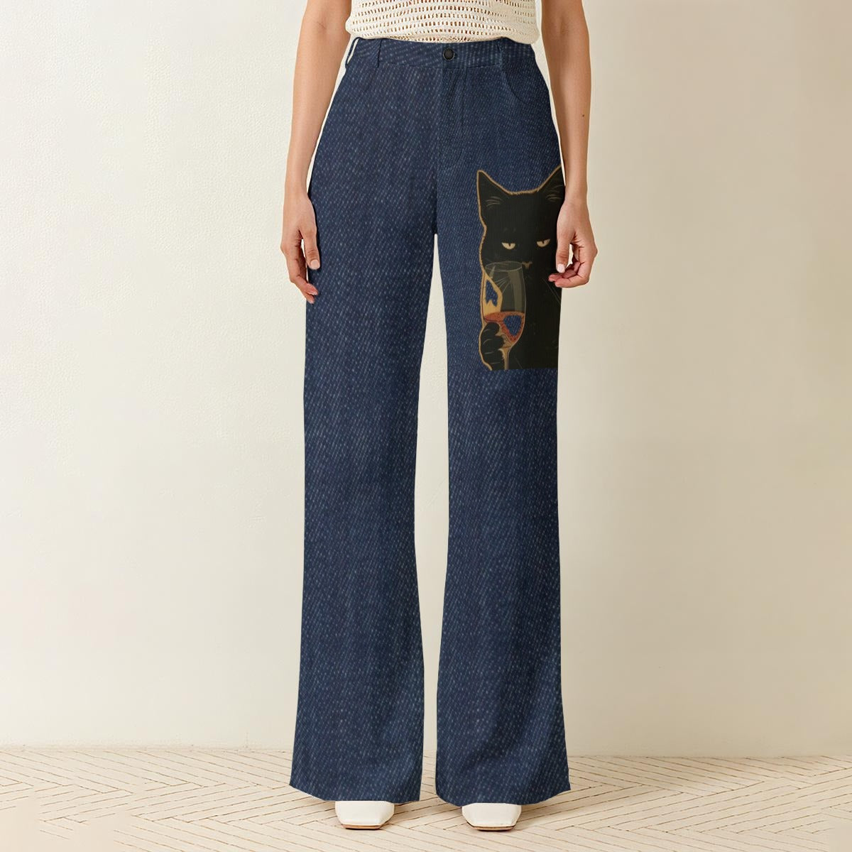 All-Over Print Women's Wide Leg Pants
