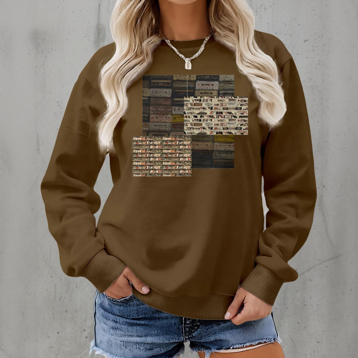 Women's Fleece Crew Neck Sweatshirt|DTF