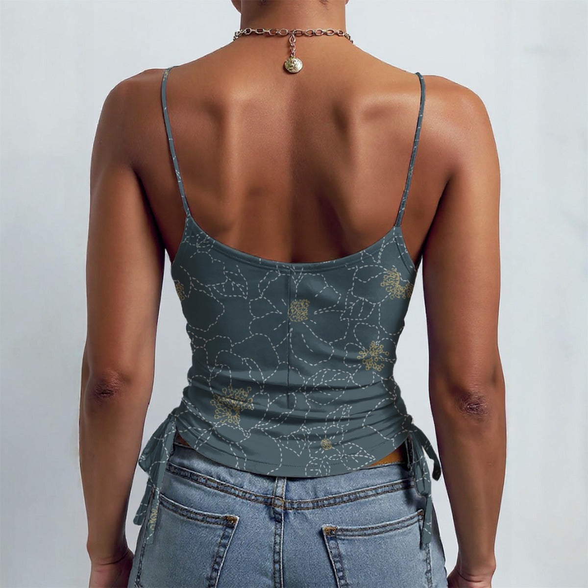 All-over Print Drawstring Camisole