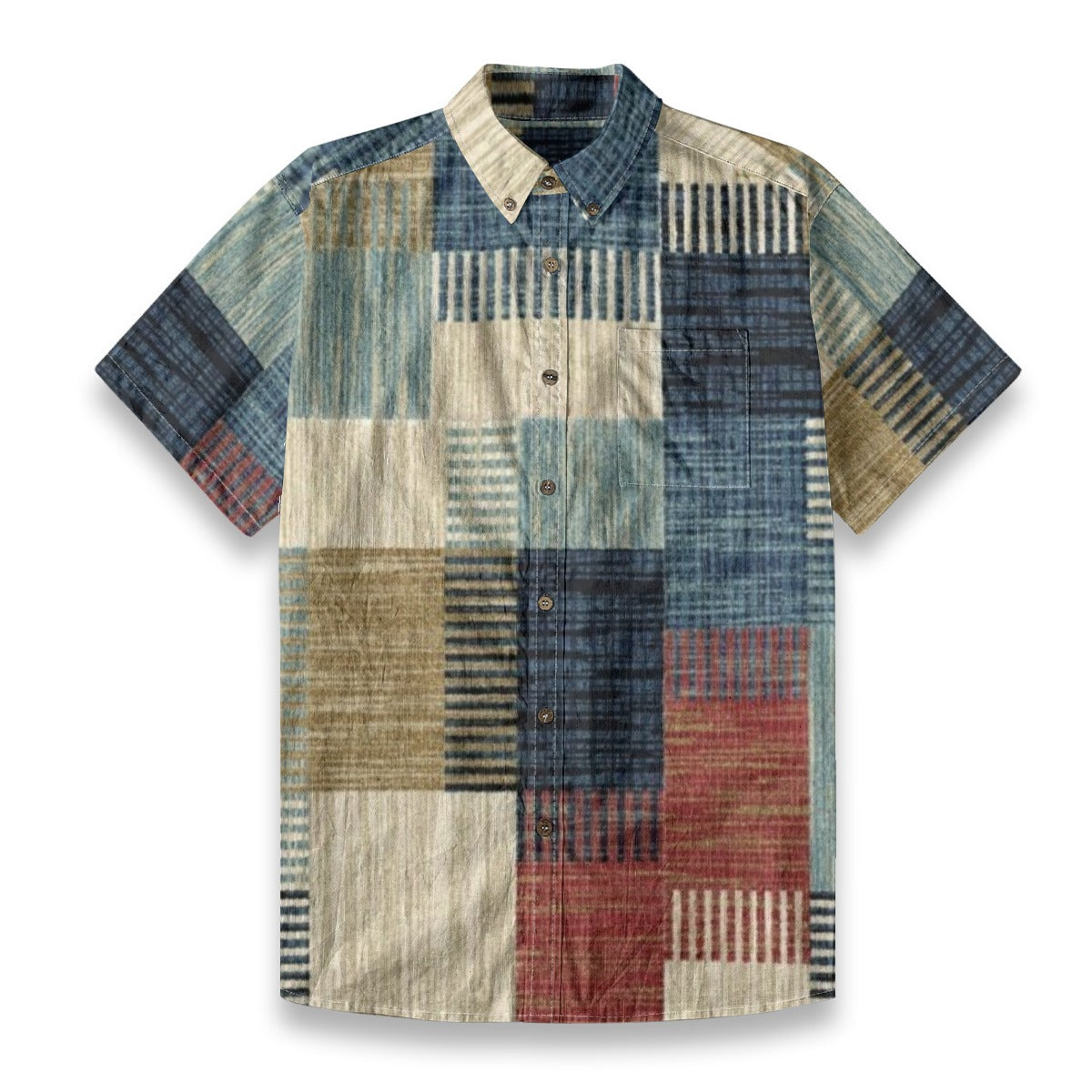 All-Over Print Men's Breathable Cotton Shirt|125GSM