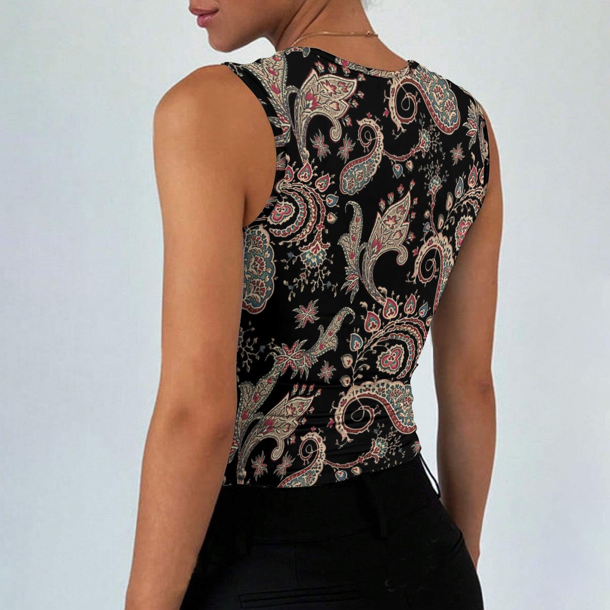 All-Over Print Women’s Sleeveless Square Neck Tank Top