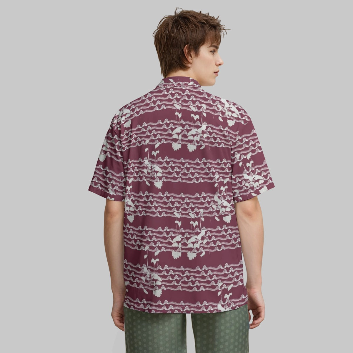 All-Over Print Hawaiian Shirt With Pocket|115GSM Cotton poplin